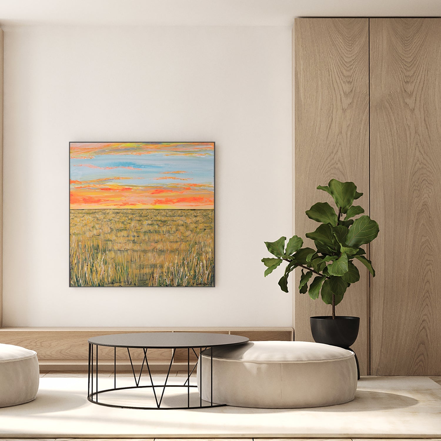 wall-art-print-canvas-poster-framed-Hay Plains at Sunset-7