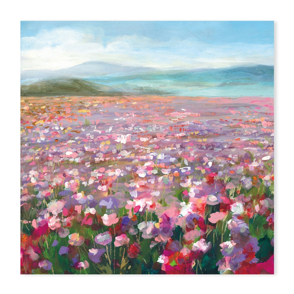 wall-art-print-canvas-poster-framed-Headland Wildflowers-by-Danhui Nai-Gioia Wall Art