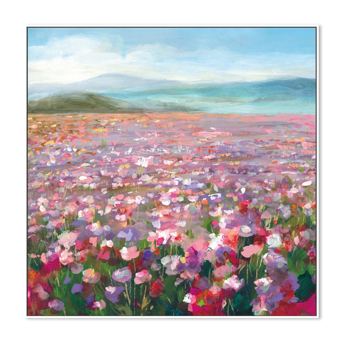 wall-art-print-canvas-poster-framed-Headland Wildflowers-by-Danhui Nai-Gioia Wall Art