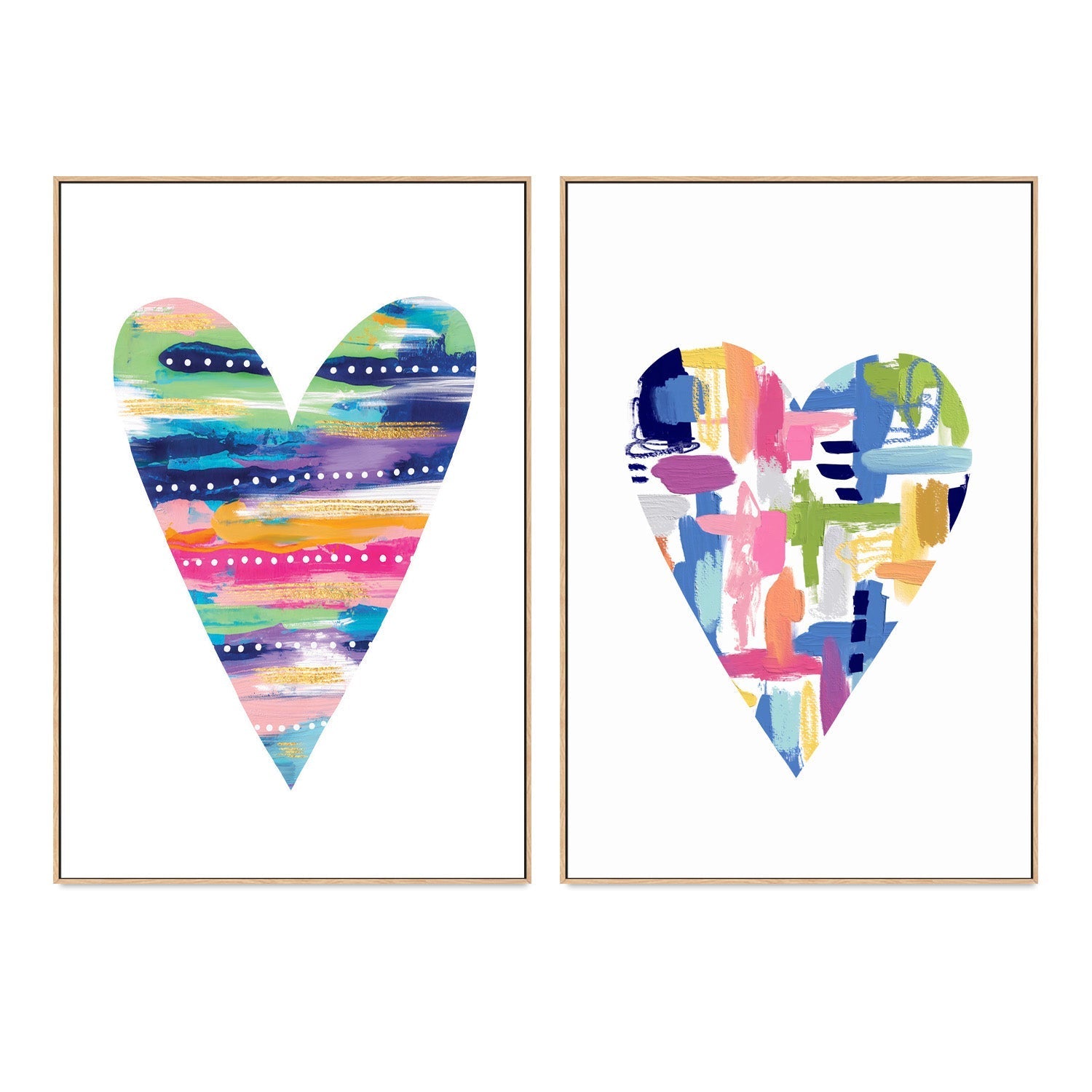 wall-art-print-canvas-poster-framed-Heart, Style B & C, Set of 2 , By Lisa Nohren-4