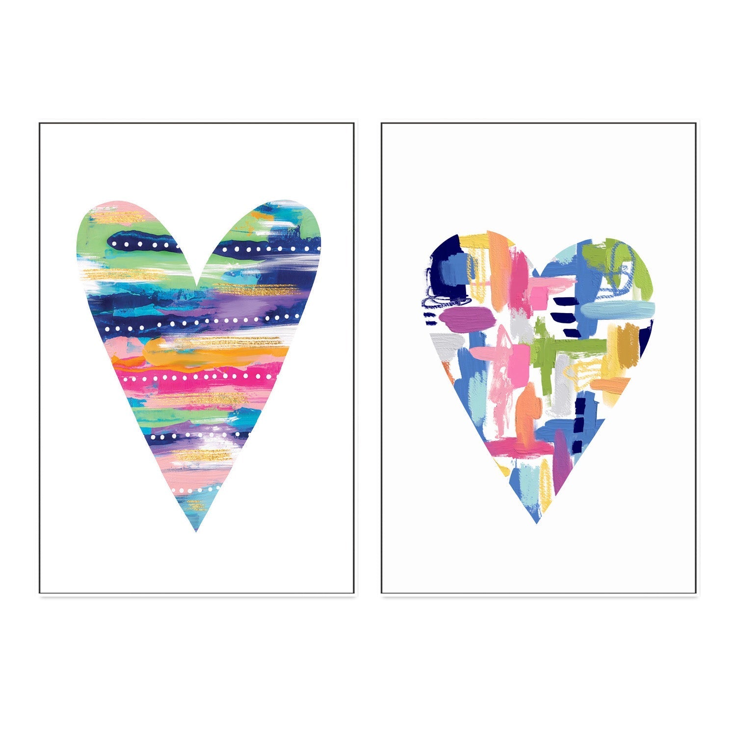 wall-art-print-canvas-poster-framed-Heart, Style B & C, Set of 2 , By Lisa Nohren-5