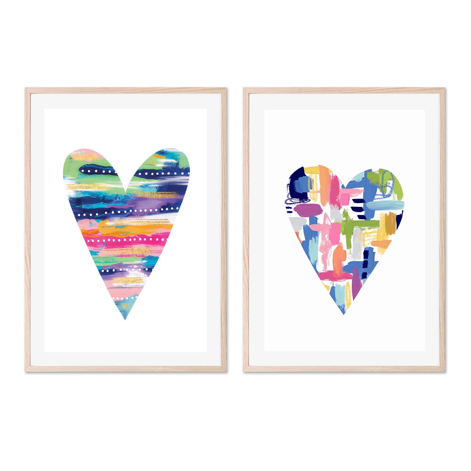 wall-art-print-canvas-poster-framed-Heart, Style B & C, Set of 2 , By Lisa Nohren-6