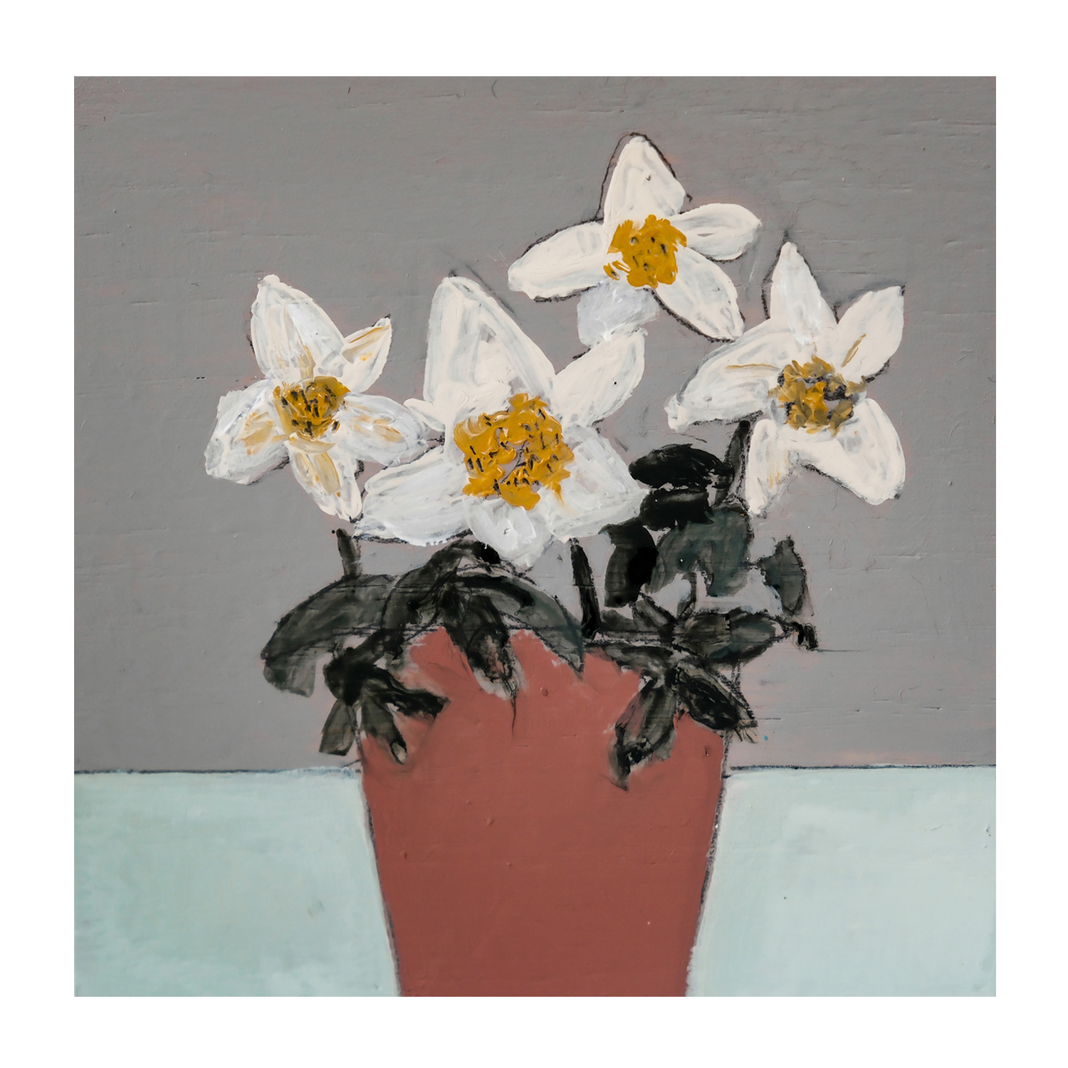wall-art-print-canvas-poster-framed-Helleboras , By Louise O'hara-1