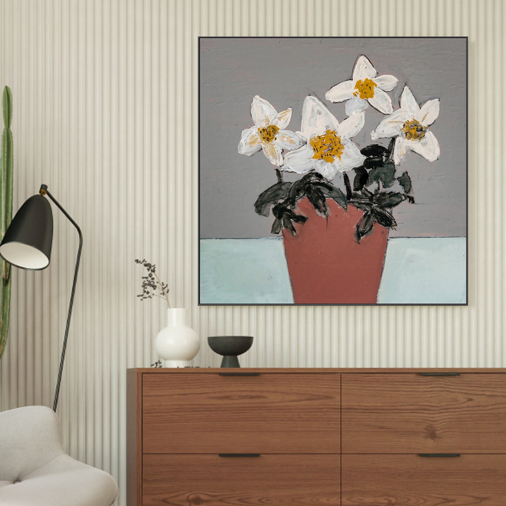 wall-art-print-canvas-poster-framed-Helleboras , By Louise O'hara-2