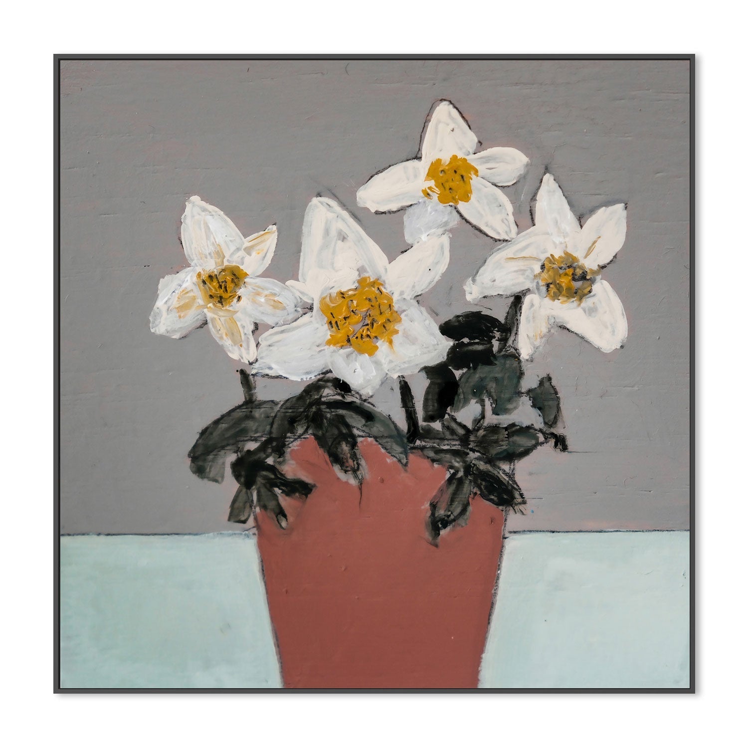 wall-art-print-canvas-poster-framed-Helleboras , By Louise O'hara-3