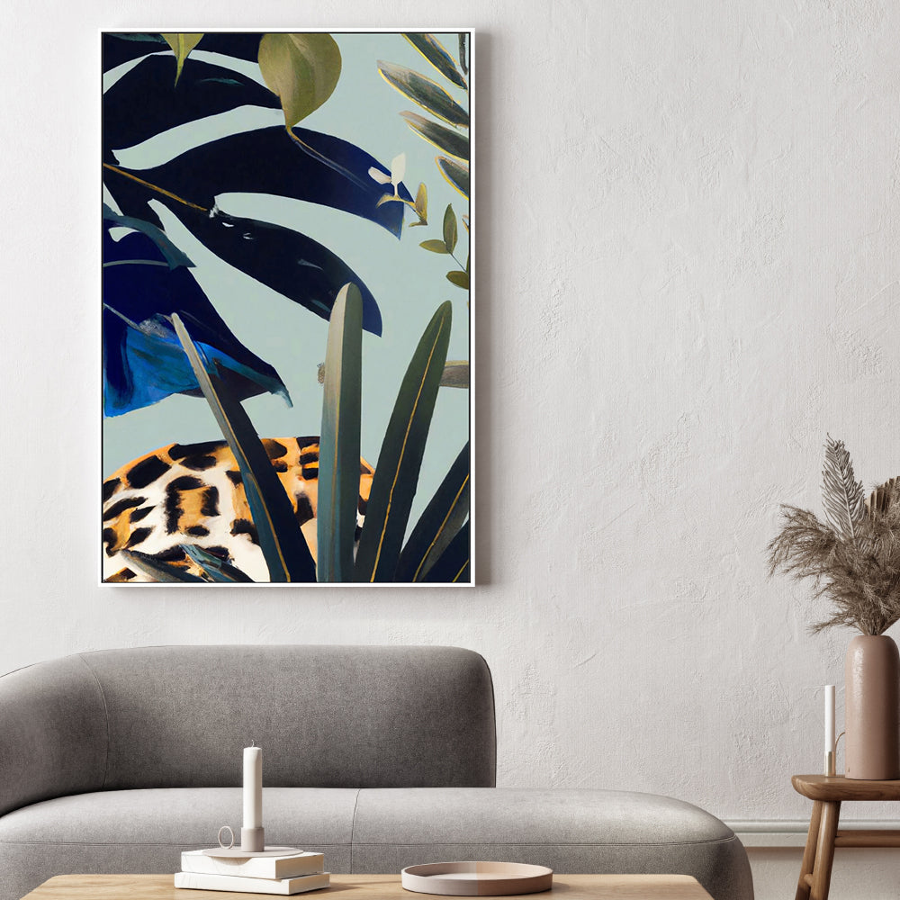 wall-art-print-canvas-poster-framed-Hidden Leopard , By Pictufy-2