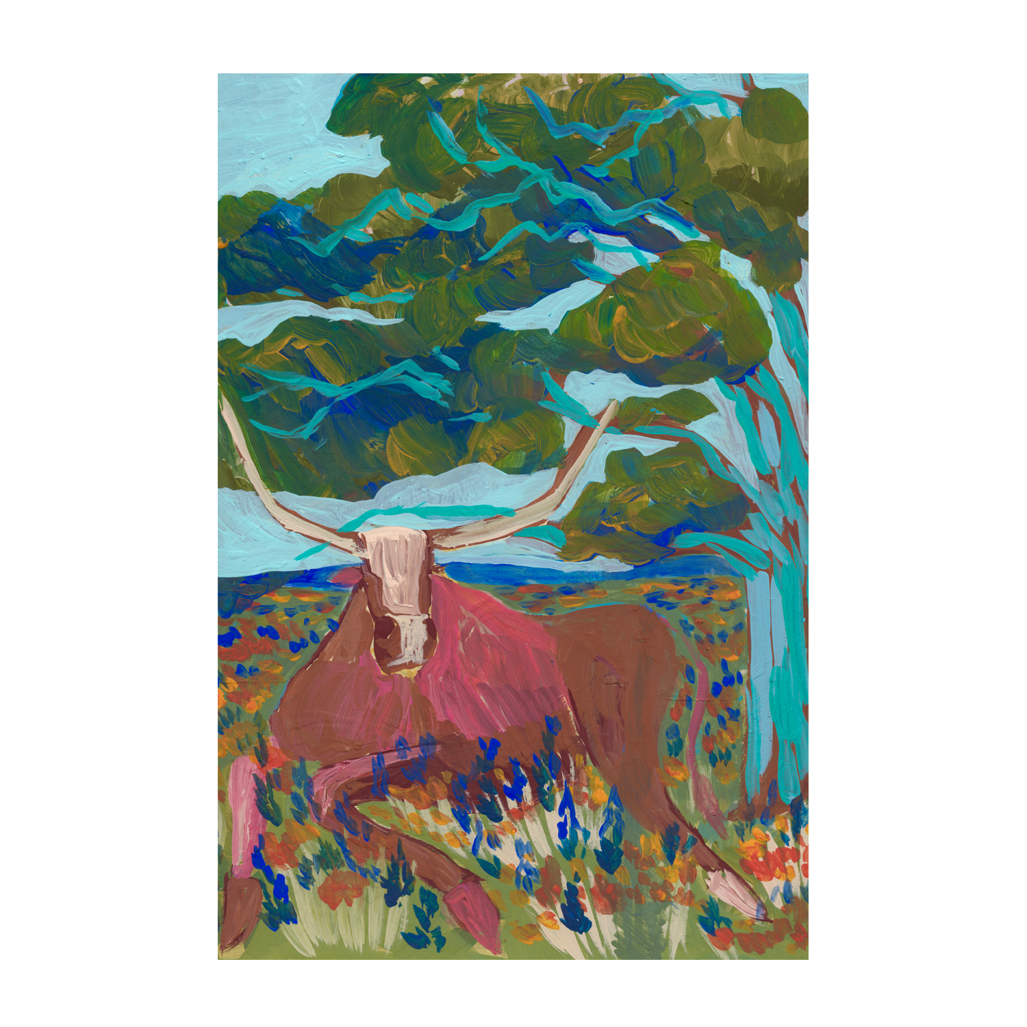 wall-art-print-canvas-poster-framed-High Land Cow , By Eleanor Baker-1
