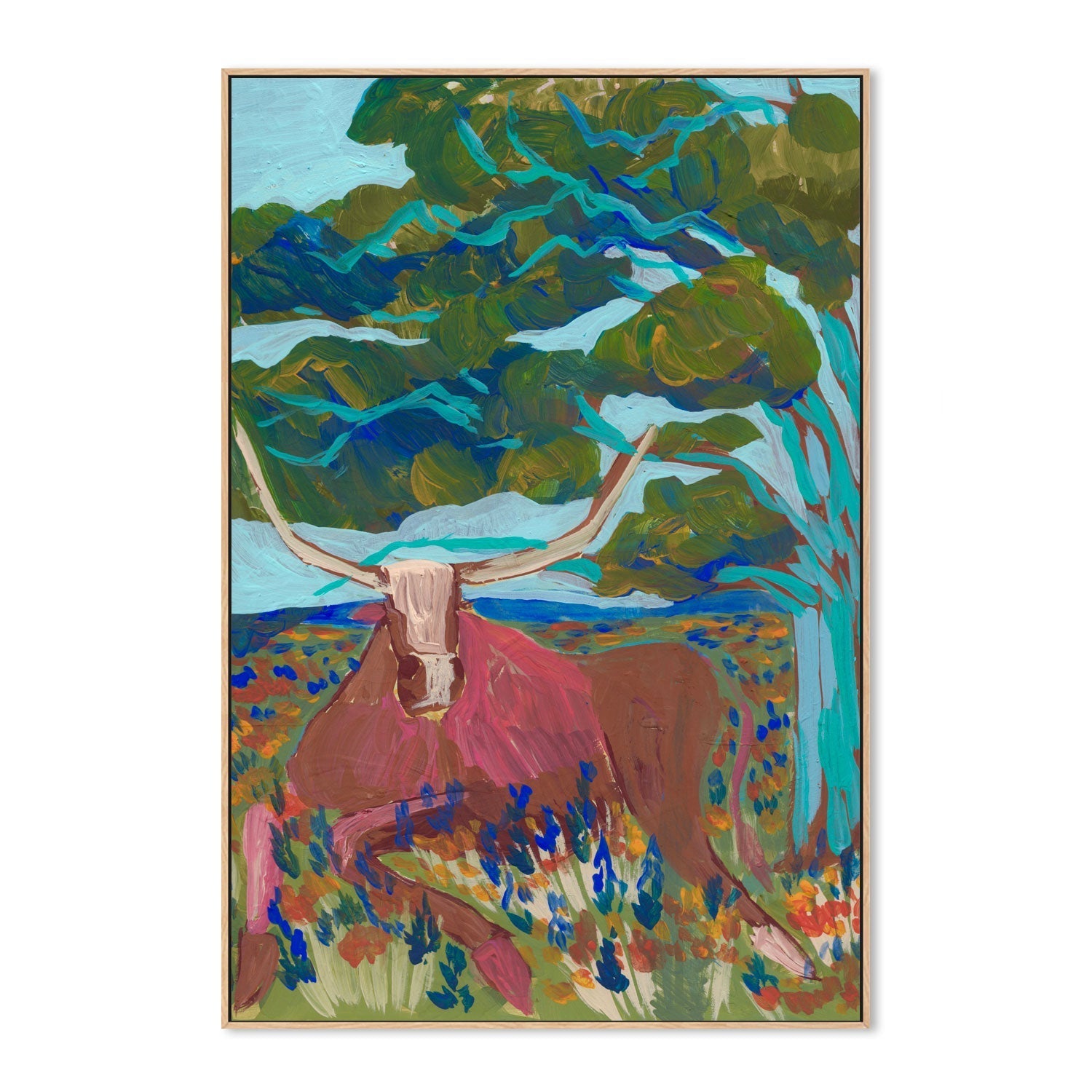 wall-art-print-canvas-poster-framed-High Land Cow , By Eleanor Baker-4