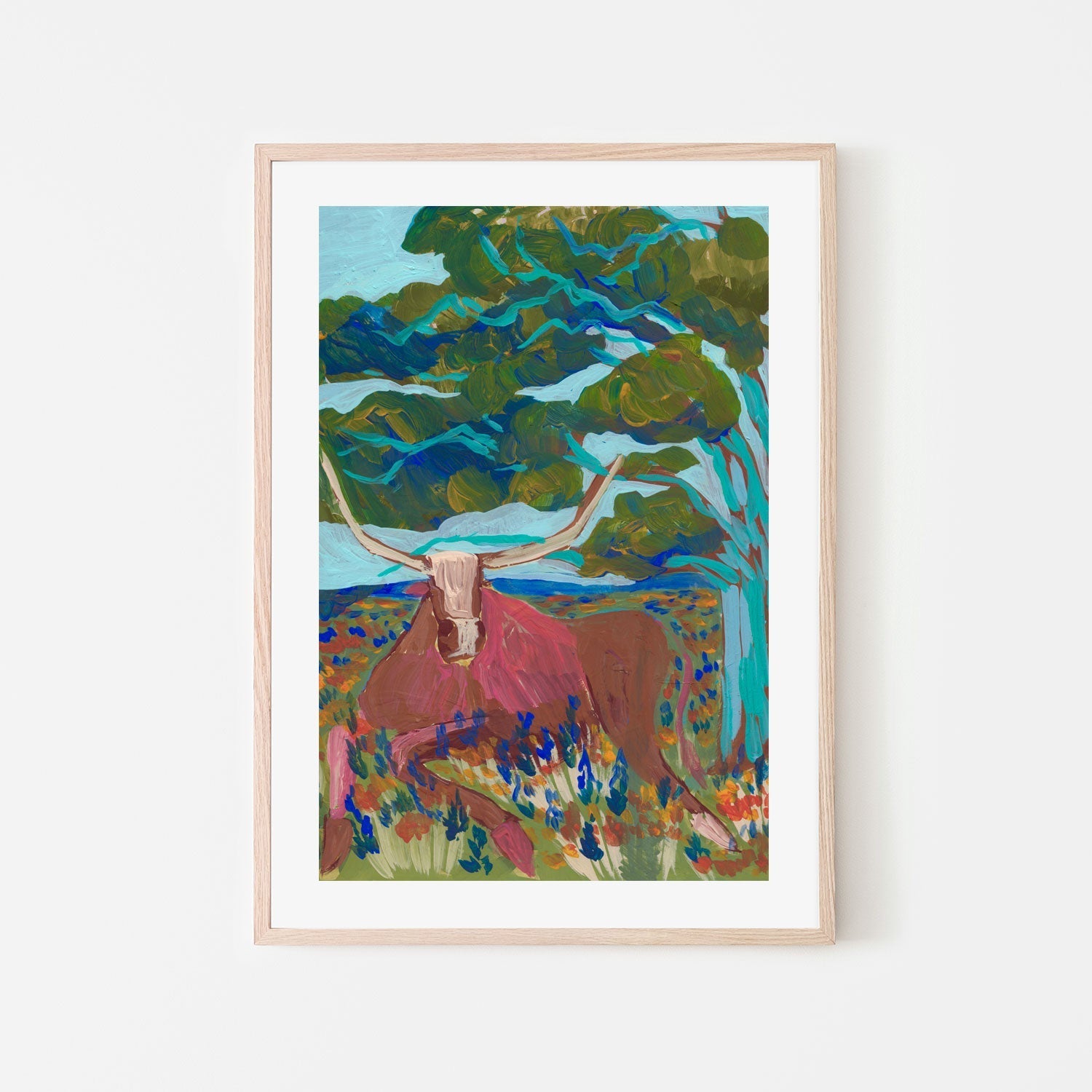 wall-art-print-canvas-poster-framed-High Land Cow , By Eleanor Baker-6