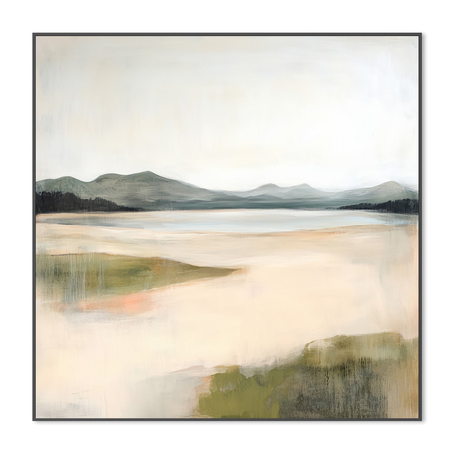 wall-art-print-canvas-poster-framed-High Mountain Lake , By Raymond Powers-3