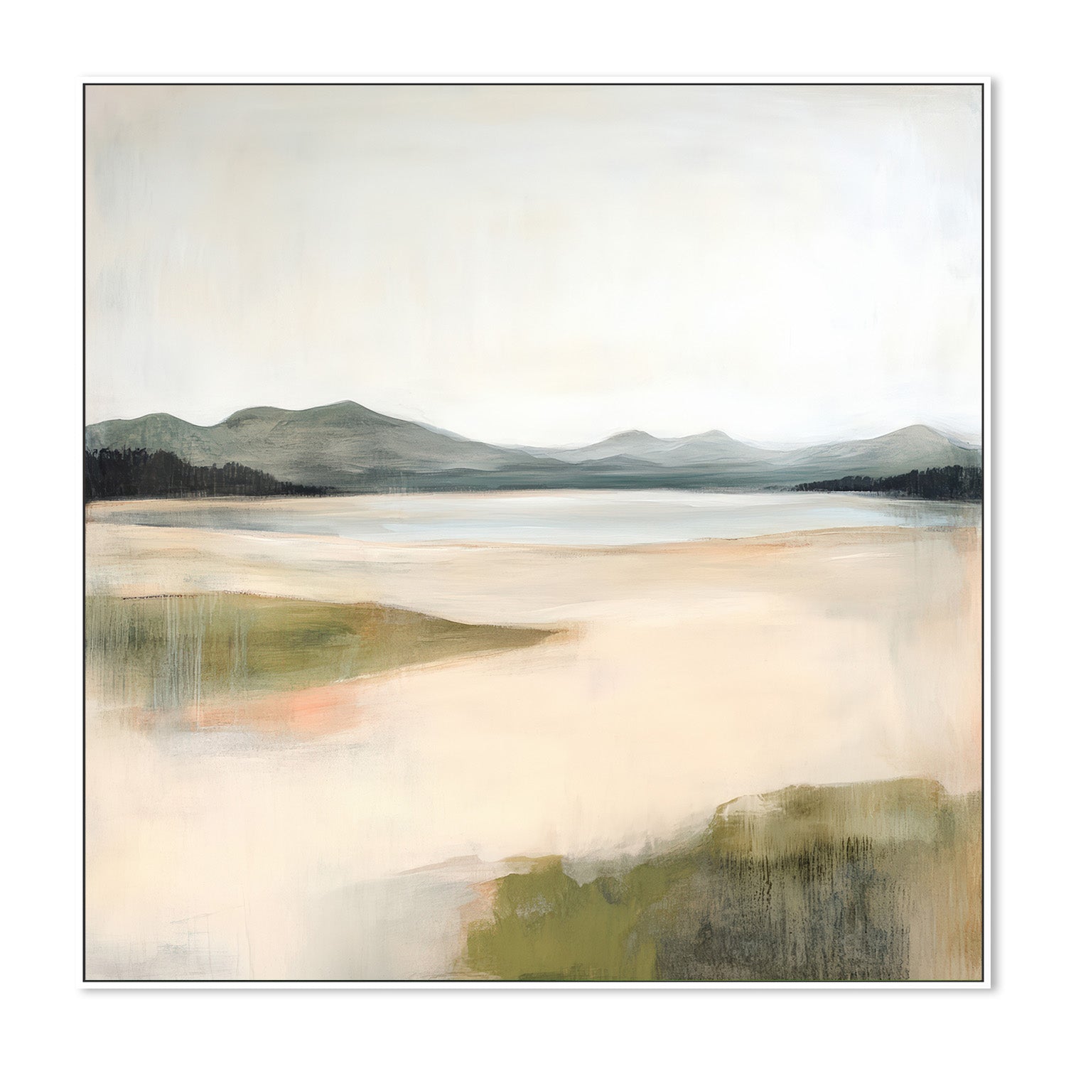 wall-art-print-canvas-poster-framed-High Mountain Lake , By Raymond Powers-5