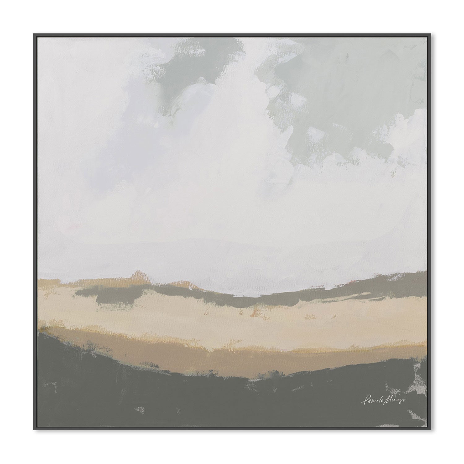 wall-art-print-canvas-poster-framed-Hills Beyond Hills Neutral-by-Pamela Munger-Gioia Wall Art