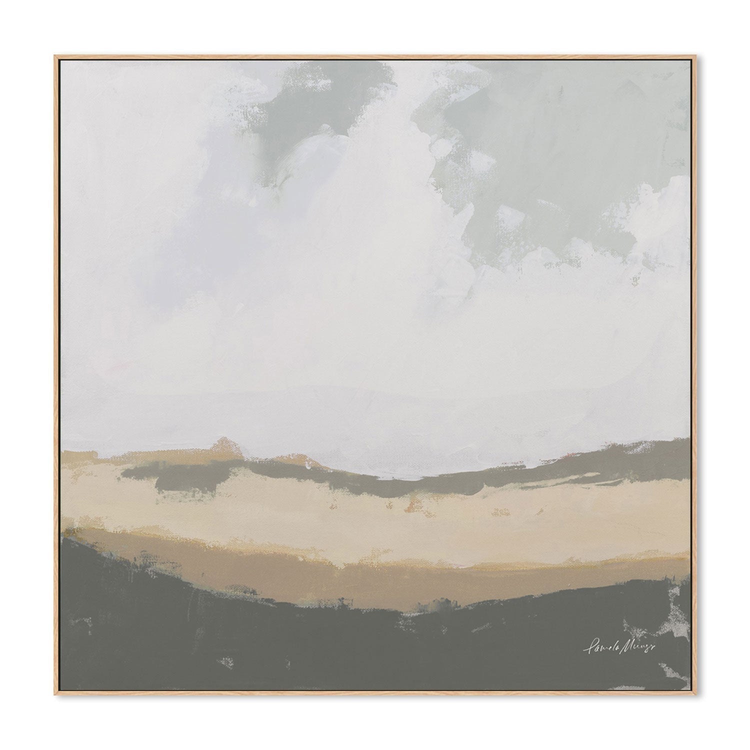 wall-art-print-canvas-poster-framed-Hills Beyond Hills Neutral-by-Pamela Munger-Gioia Wall Art