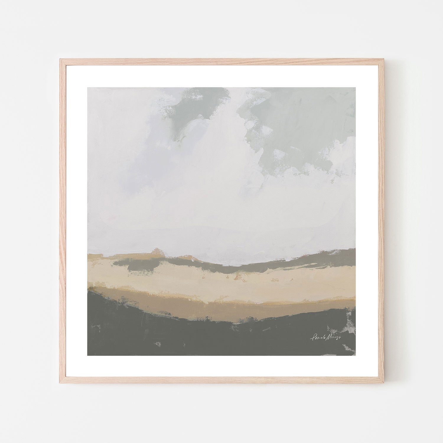 wall-art-print-canvas-poster-framed-Hills Beyond Hills Neutral-by-Pamela Munger-Gioia Wall Art