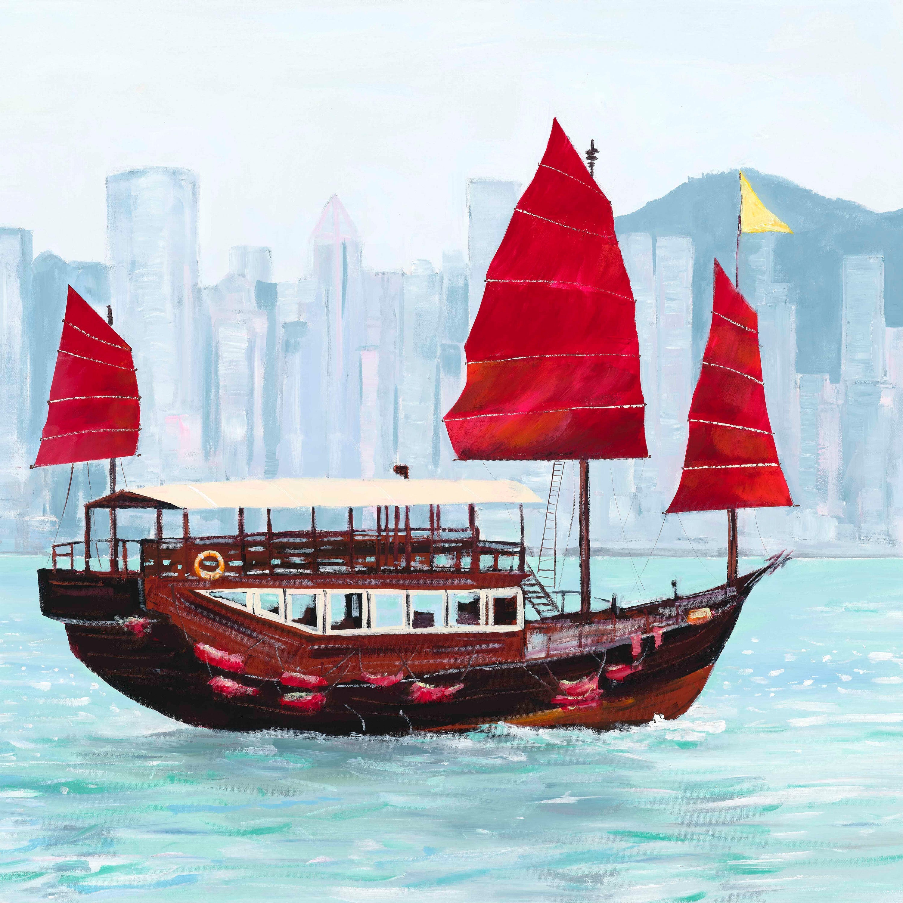 wall-art-print-canvas-poster-framed-Hong Kong Harbour-1