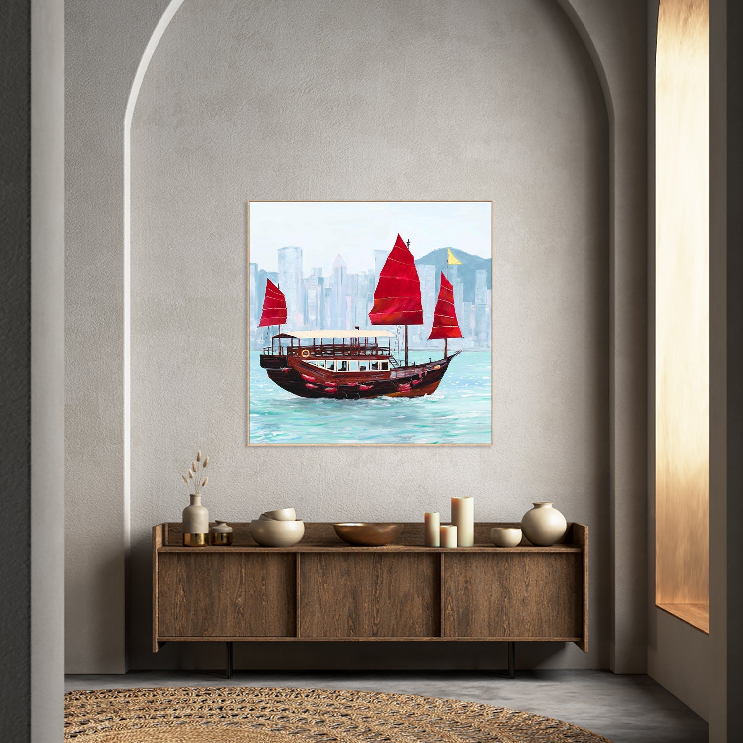 wall-art-print-canvas-poster-framed-Hong Kong Harbour-9