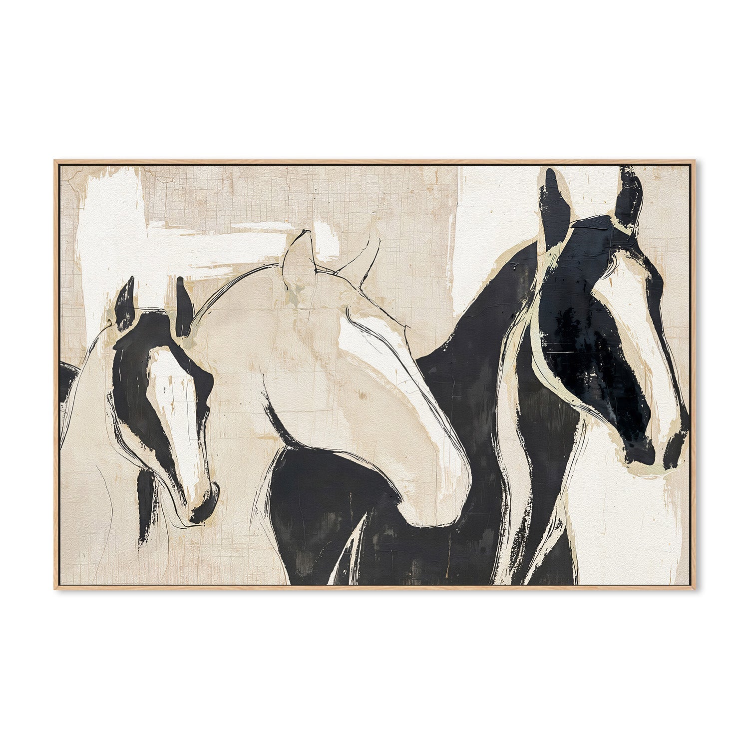 wall-art-print-canvas-poster-framed-horse family-4