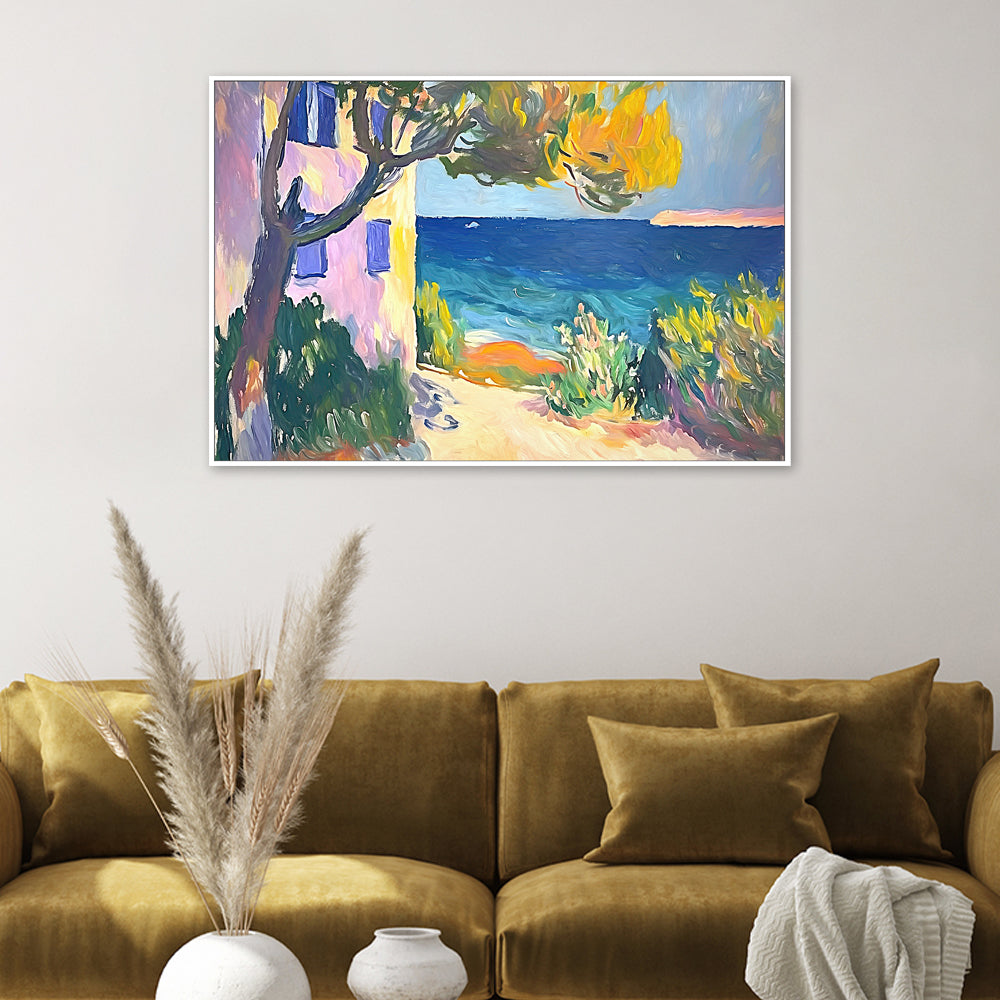 wall-art-print-canvas-poster-framed-House On The Beach , By Accent Art Studio , By Accent Art Studio-2