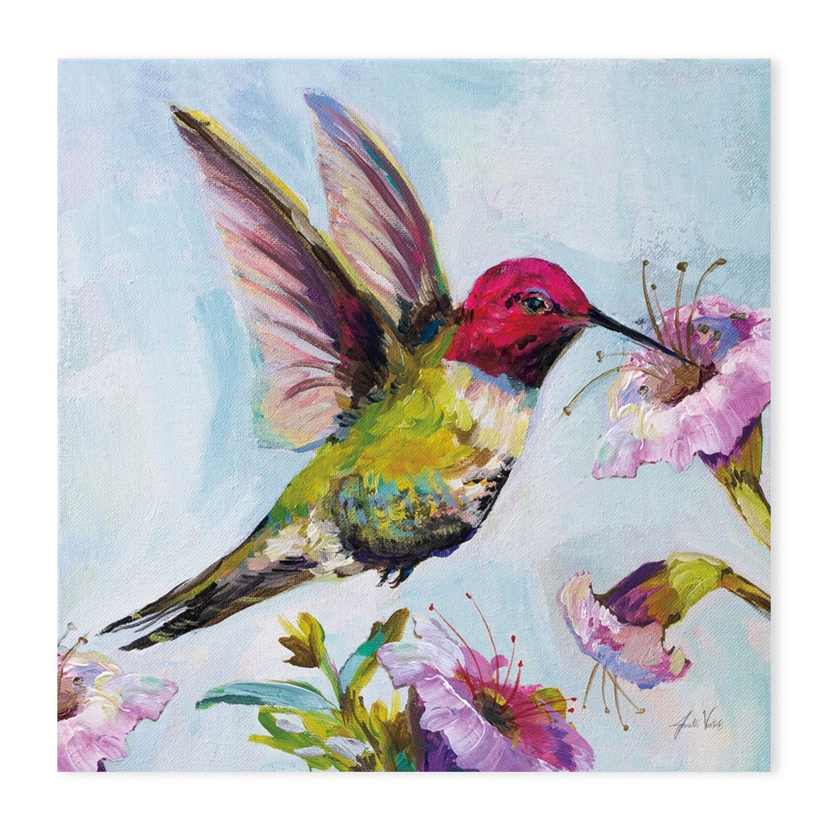 wall-art-print-canvas-poster-framed-Hummingbird Florals, Style A-by-Jeanette Vertentes-Gioia Wall Art