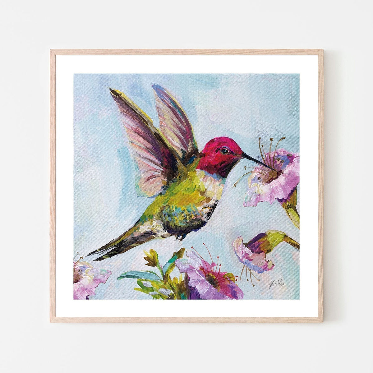 wall-art-print-canvas-poster-framed-Hummingbird Florals, Style A-by-Jeanette Vertentes-Gioia Wall Art