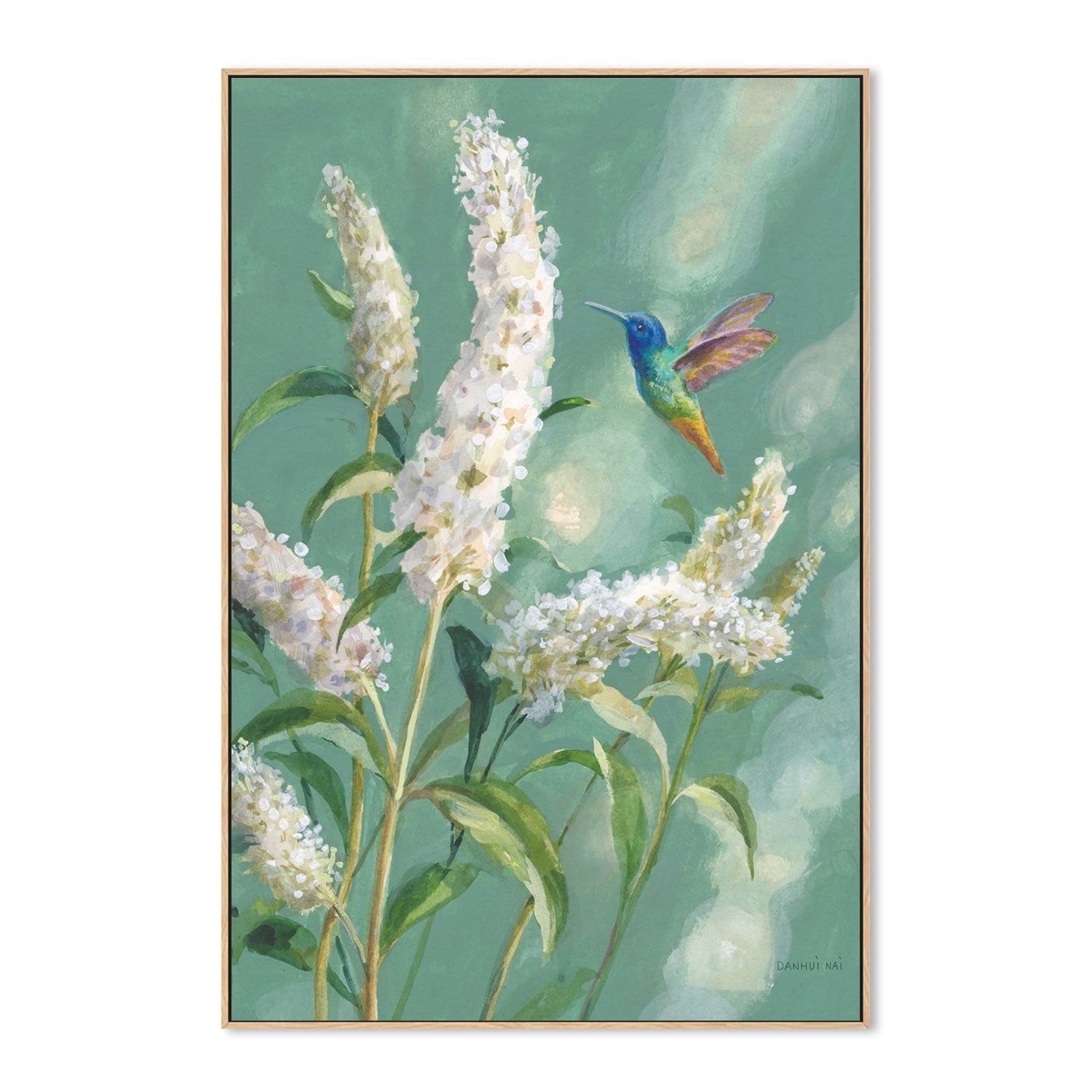 wall-art-print-canvas-poster-framed-Hummingbird Spring, Style A-by-Danhui Nai-Gioia Wall Art