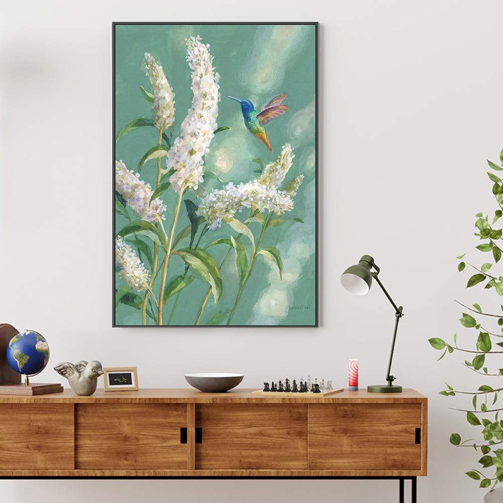 wall-art-print-canvas-poster-framed-Hummingbird Spring, Style A-by-Danhui Nai-Gioia Wall Art