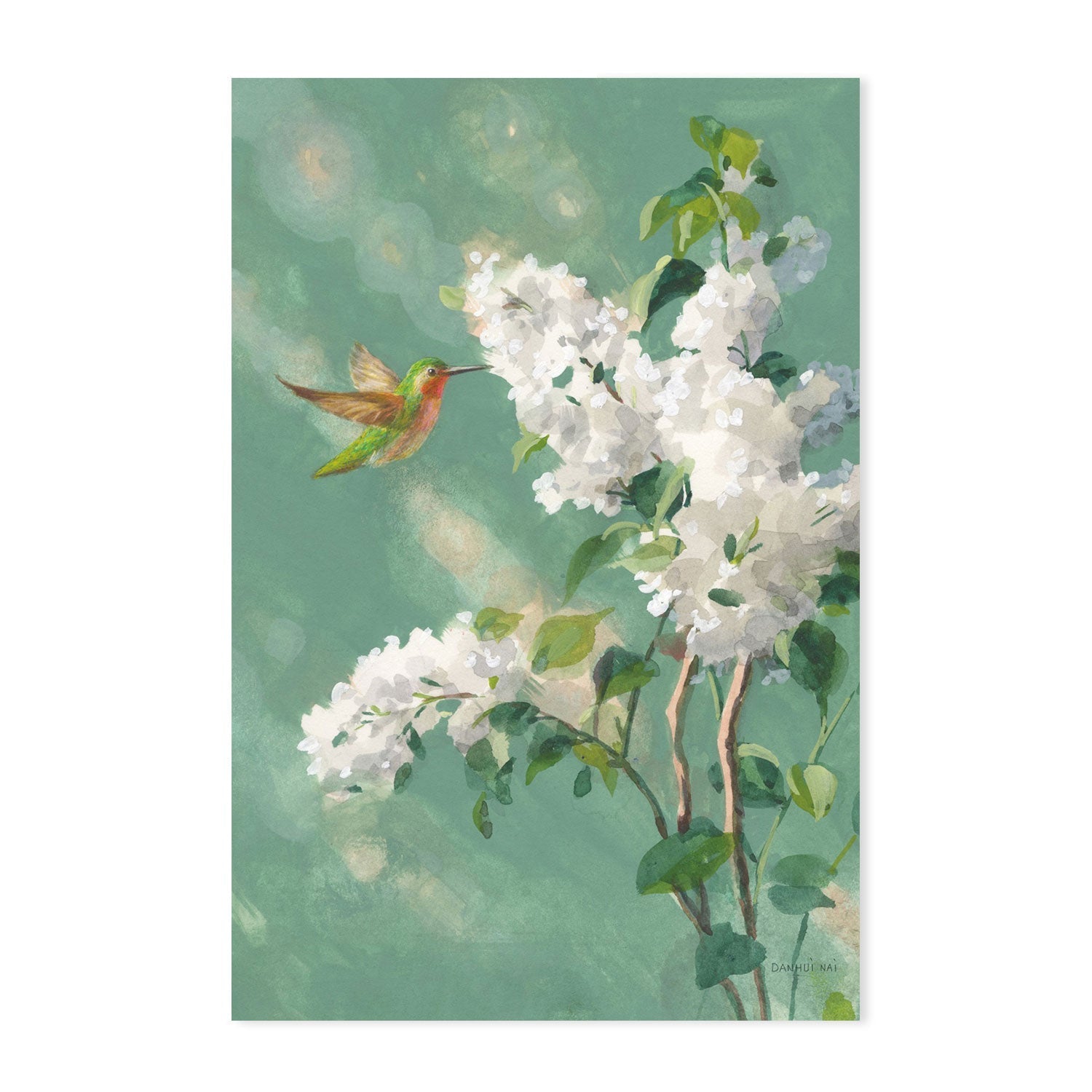 wall-art-print-canvas-poster-framed-Hummingbird Spring, Style B-by-Danhui Nai-Gioia Wall Art