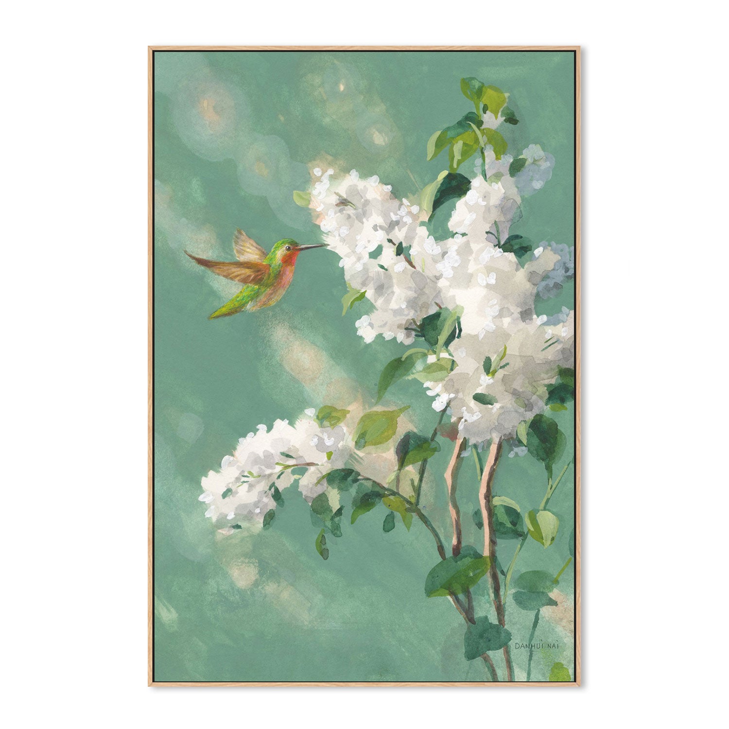 wall-art-print-canvas-poster-framed-Hummingbird Spring, Style B-by-Danhui Nai-Gioia Wall Art