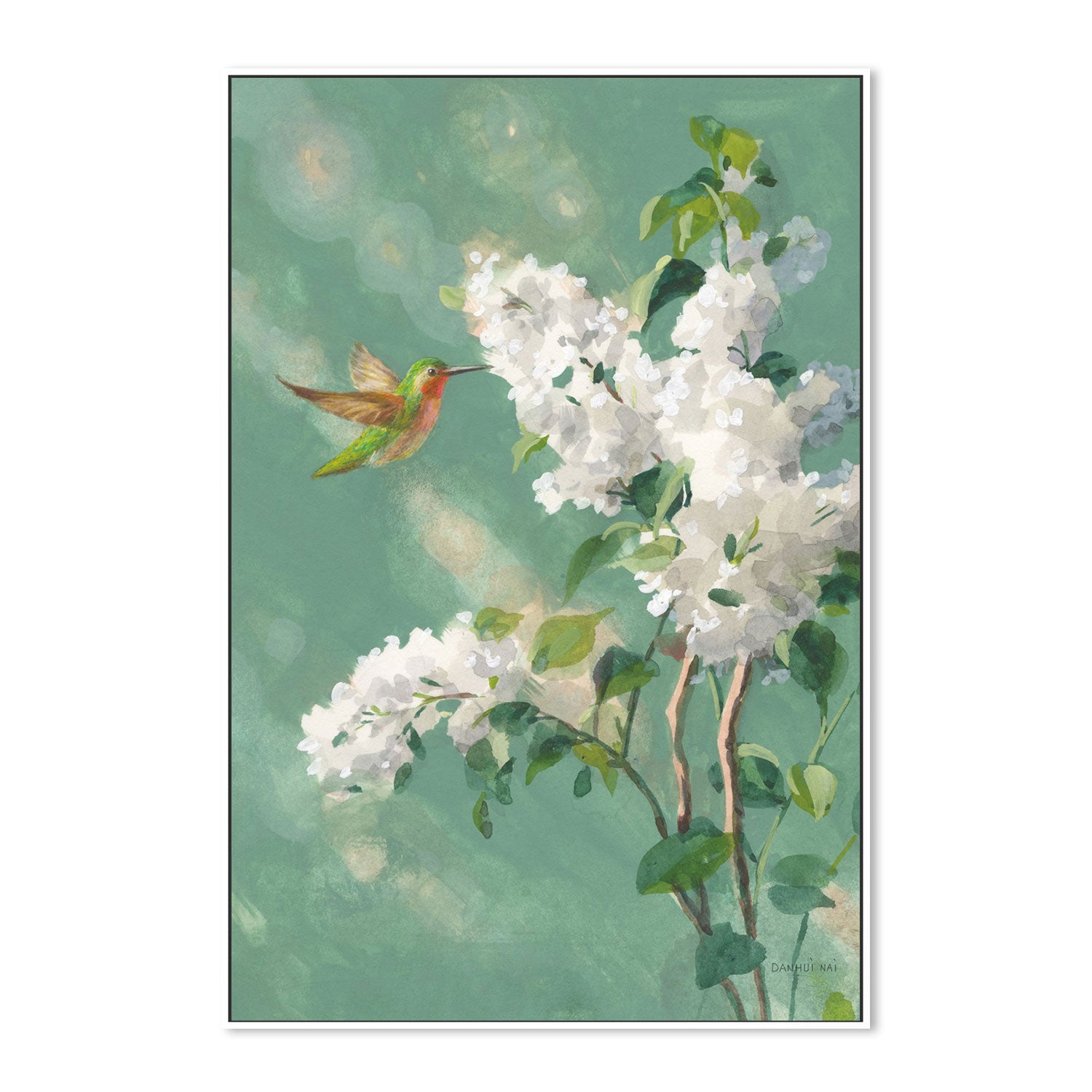 wall-art-print-canvas-poster-framed-Hummingbird Spring, Style B-by-Danhui Nai-Gioia Wall Art