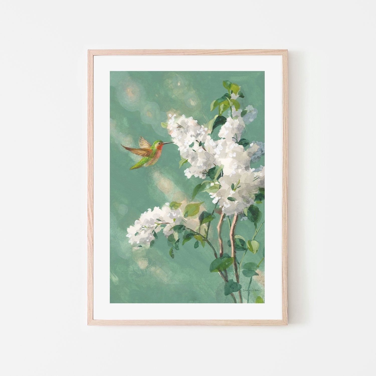 wall-art-print-canvas-poster-framed-Hummingbird Spring, Style B-by-Danhui Nai-Gioia Wall Art