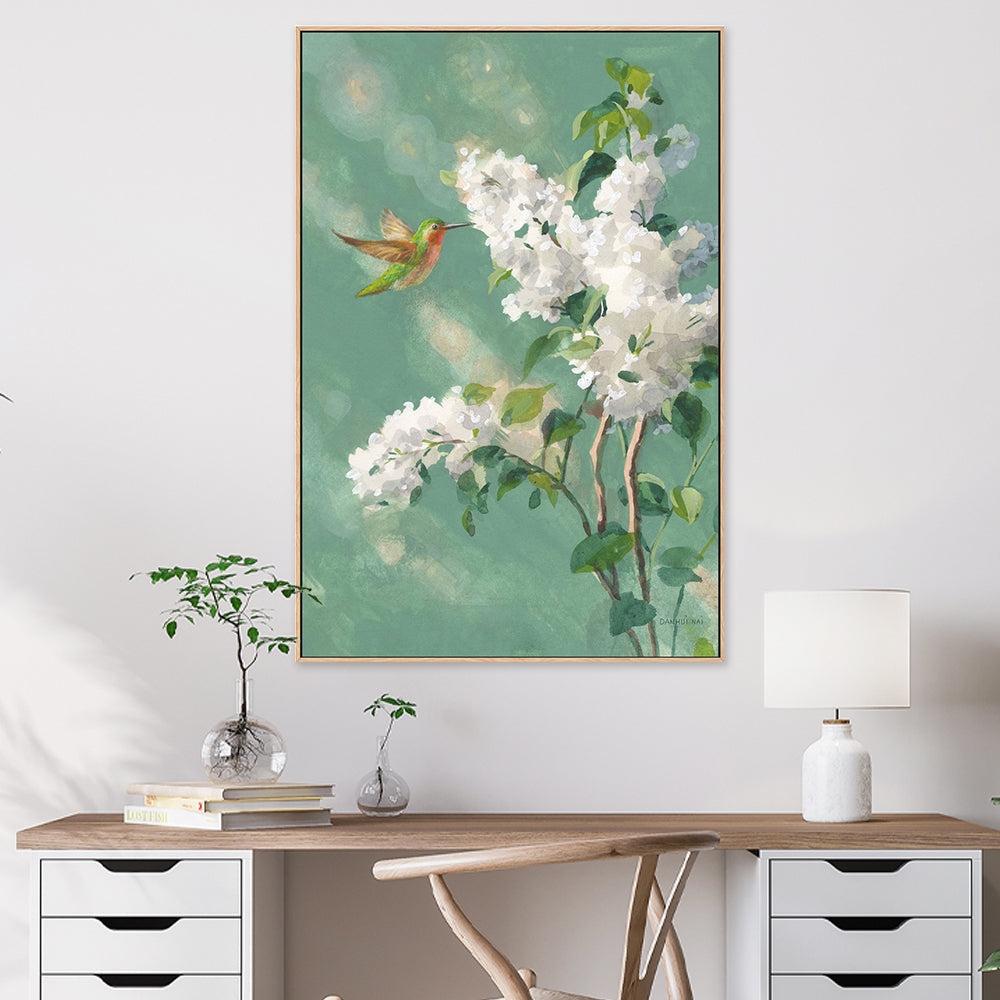 wall-art-print-canvas-poster-framed-Hummingbird Spring, Style B-by-Danhui Nai-Gioia Wall Art
