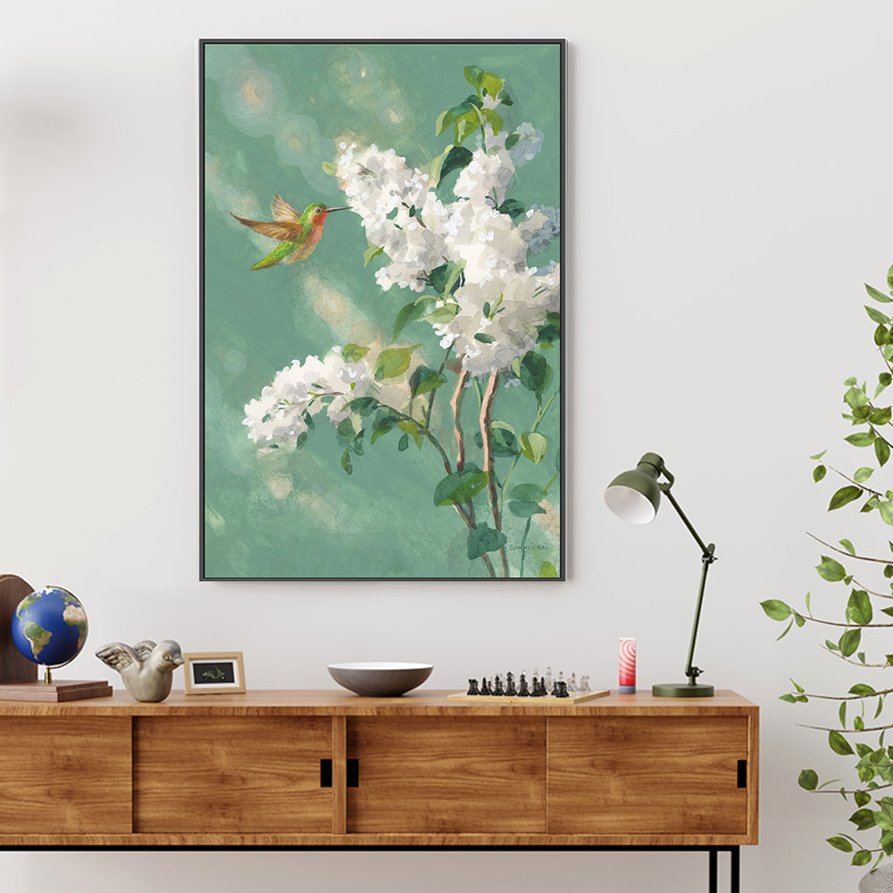wall-art-print-canvas-poster-framed-Hummingbird Spring, Style B-by-Danhui Nai-Gioia Wall Art