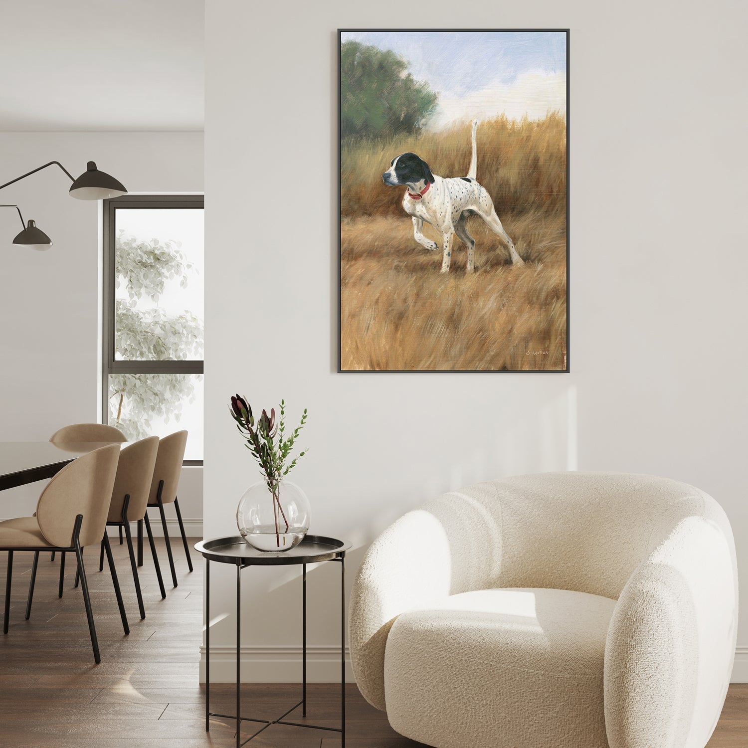 wall-art-print-canvas-poster-framed-Hunting Dog-by-James Wiens-Gioia Wall Art