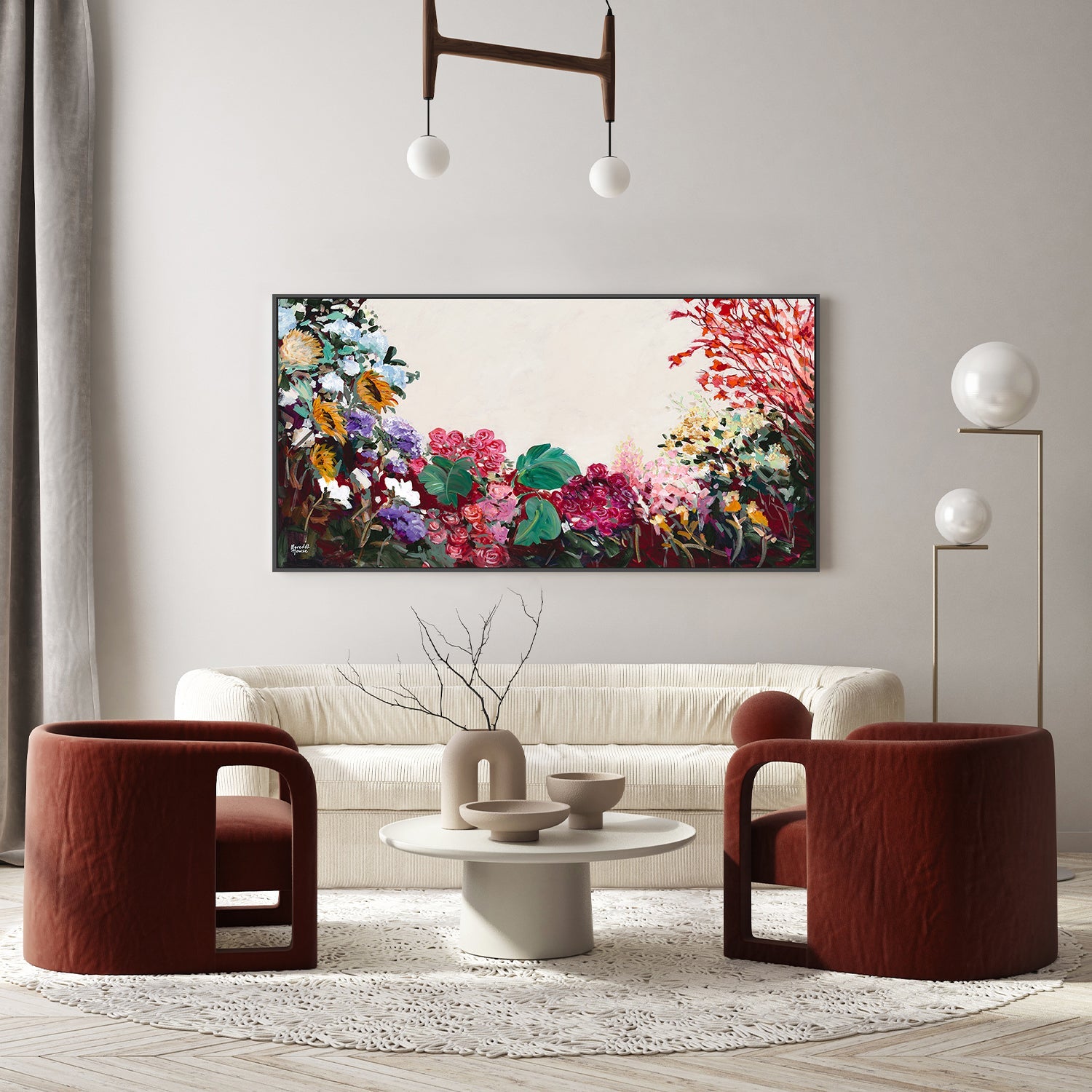 wall-art-print-canvas-poster-framed-Hydrangea Vintage-7