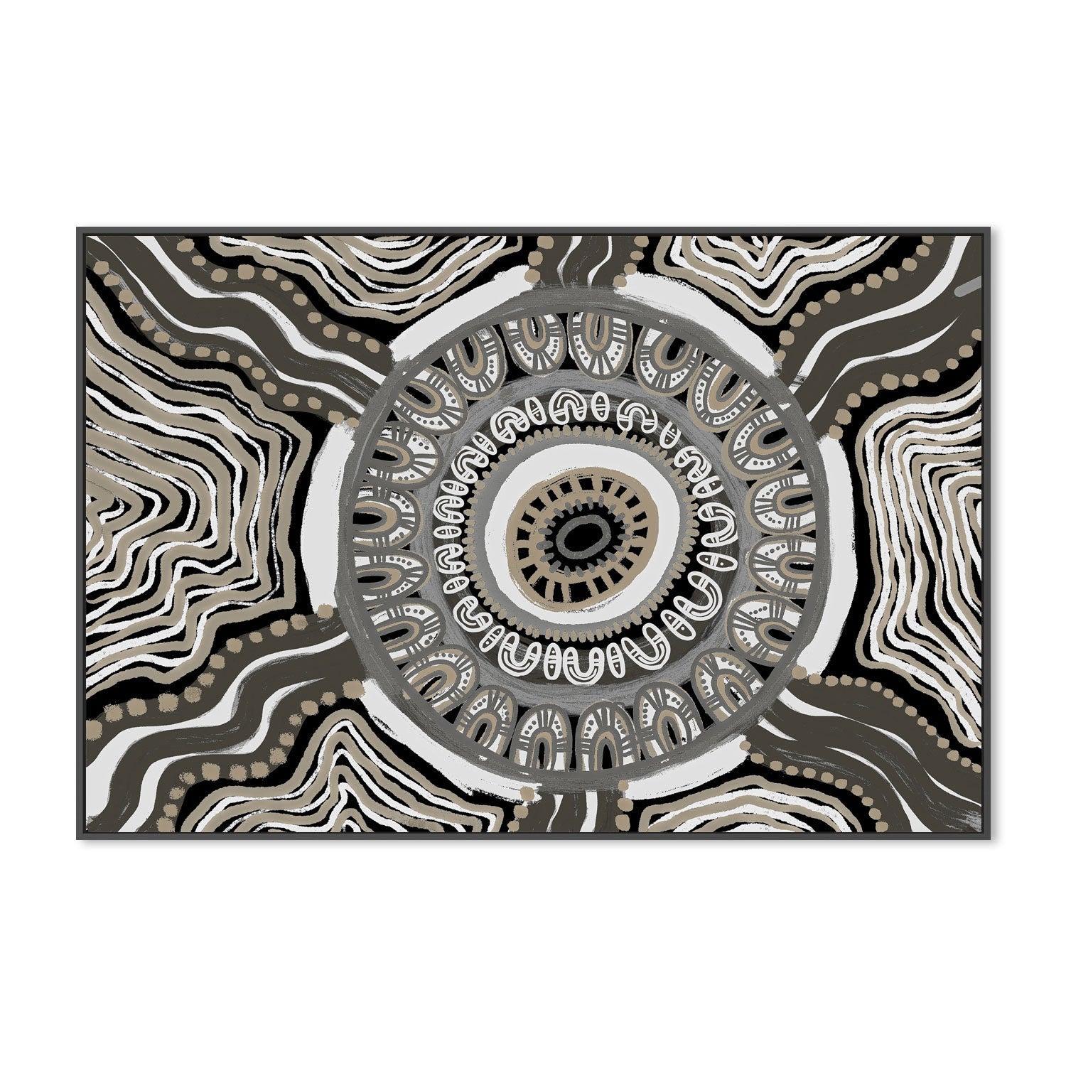 wall-art-print-canvas-poster-framed-I am female, Shelter, Brown And Grey Tones , By Leah Cummins-3
