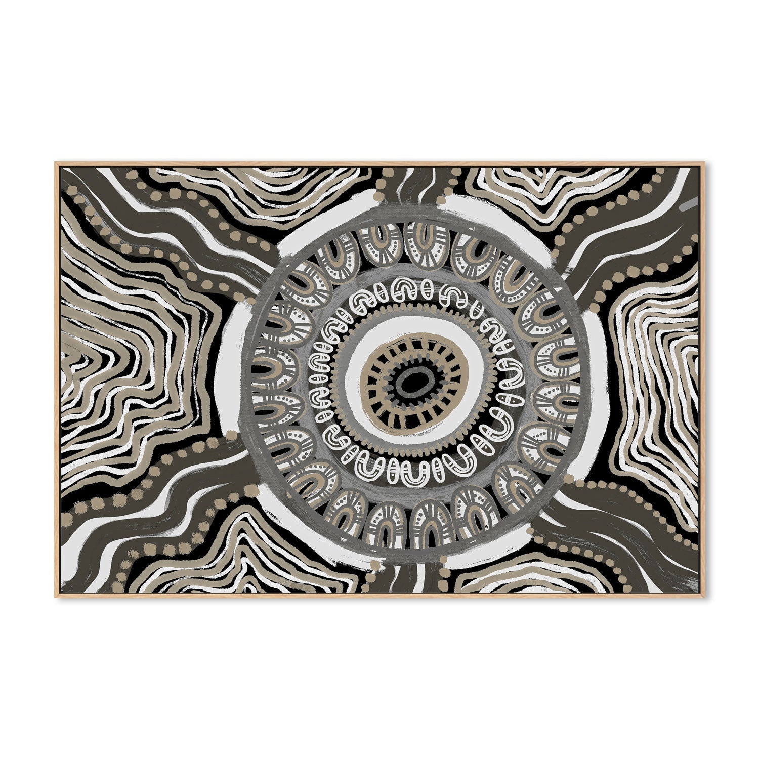 wall-art-print-canvas-poster-framed-I am female, Shelter, Brown And Grey Tones , By Leah Cummins-4