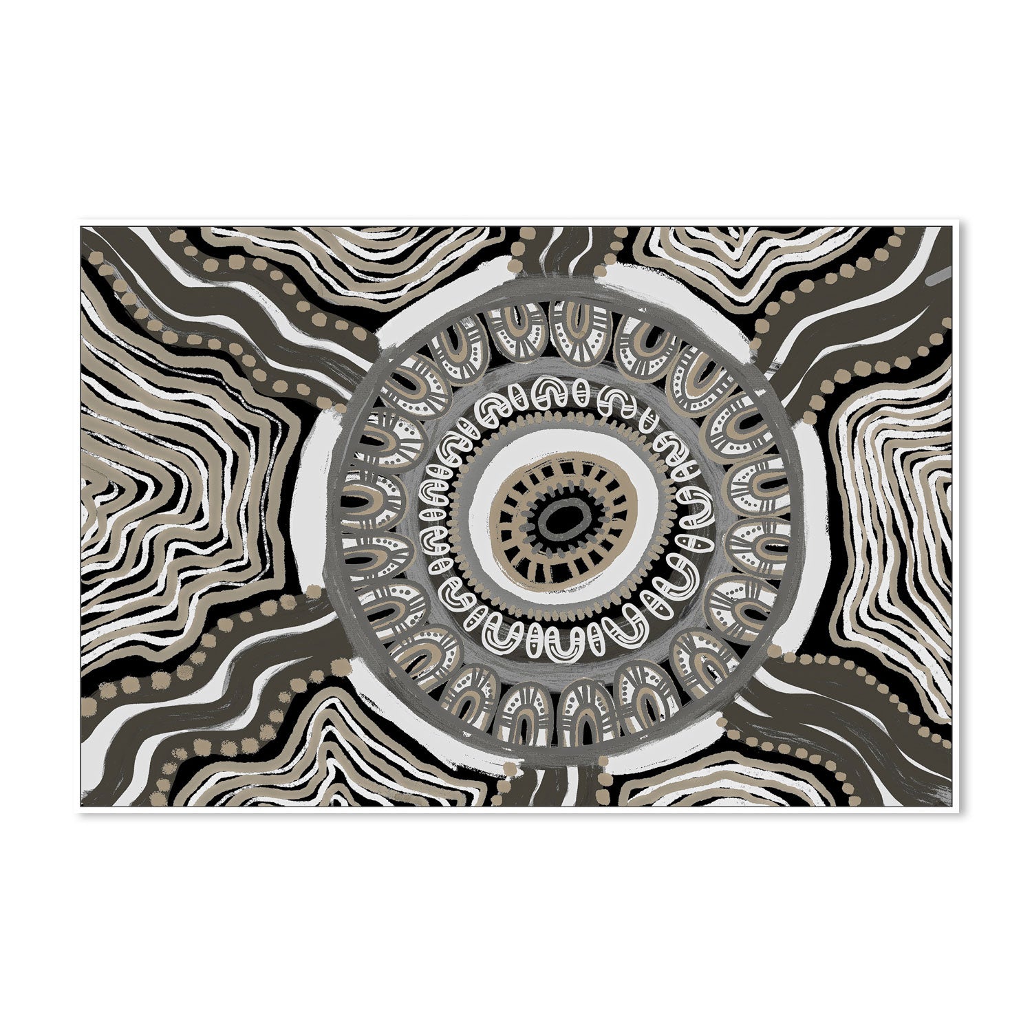 wall-art-print-canvas-poster-framed-I am female, Shelter, Brown And Grey Tones , By Leah Cummins-5