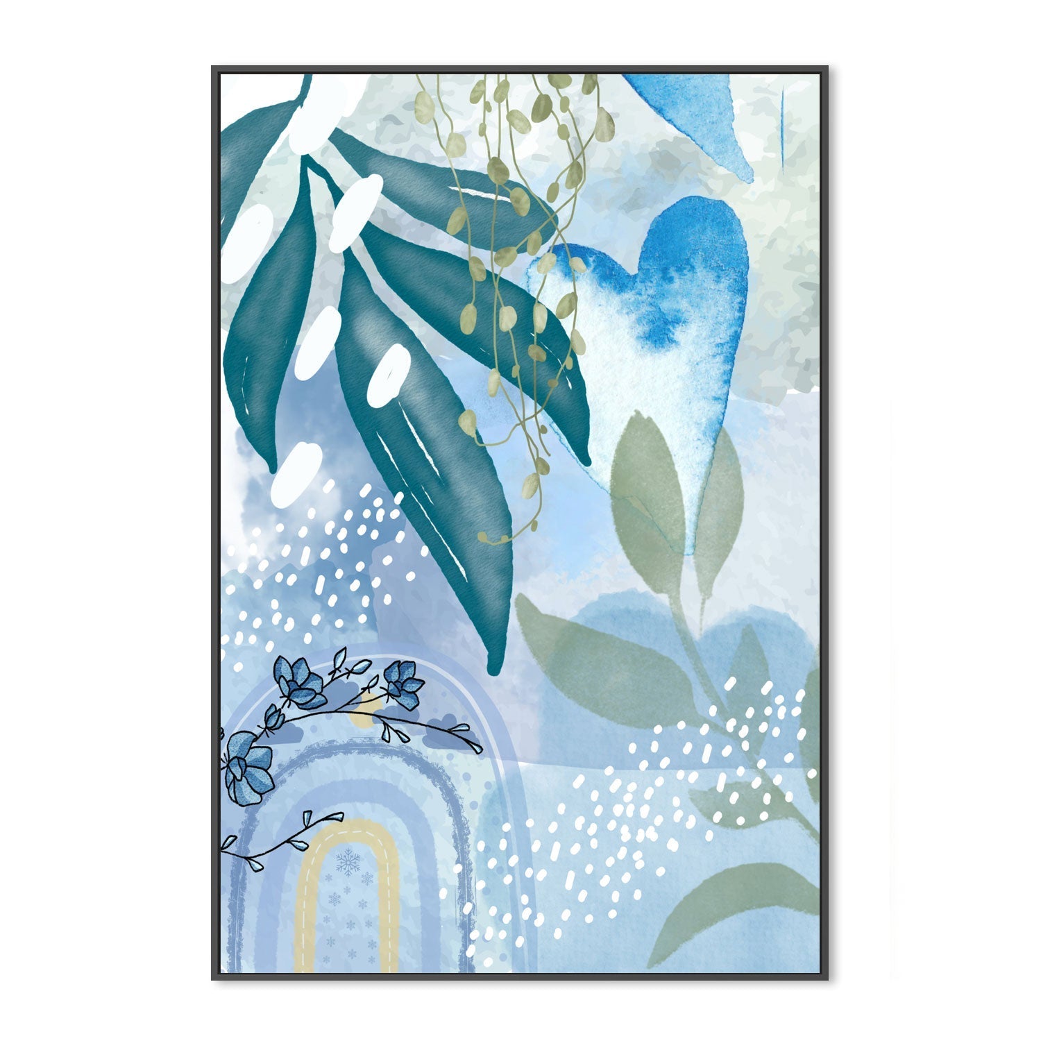wall-art-print-canvas-poster-framed-Iceberg Blue, Style B , By Sally Ann Moss-3