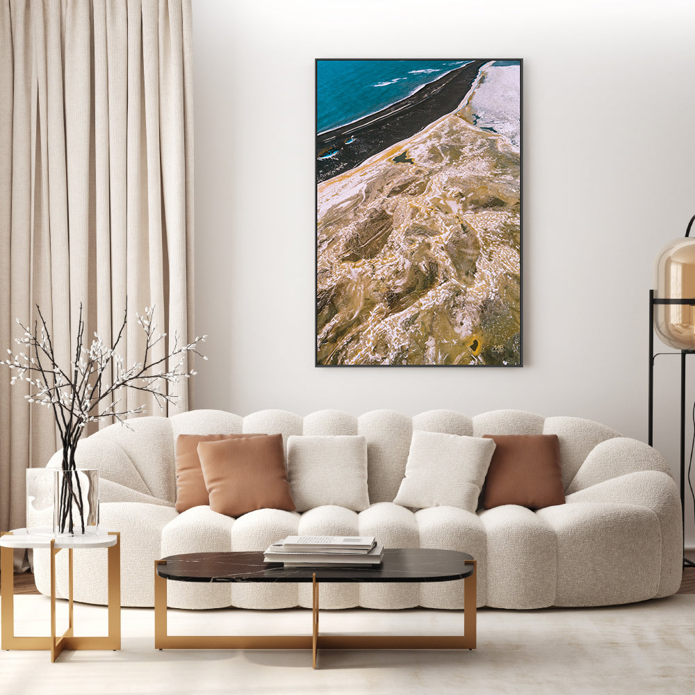 wall-art-print-canvas-poster-framed-Iceland From Above, Style A , By Max Blakesberg Studios-7