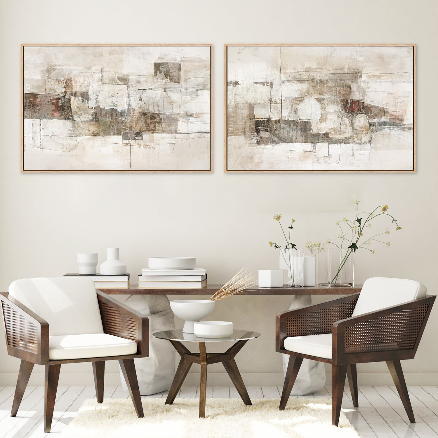 wall-art-print-canvas-poster-framed-Illuminate, Style A & B, Set Of 2, By Nina Blue , By Nina Blue-2