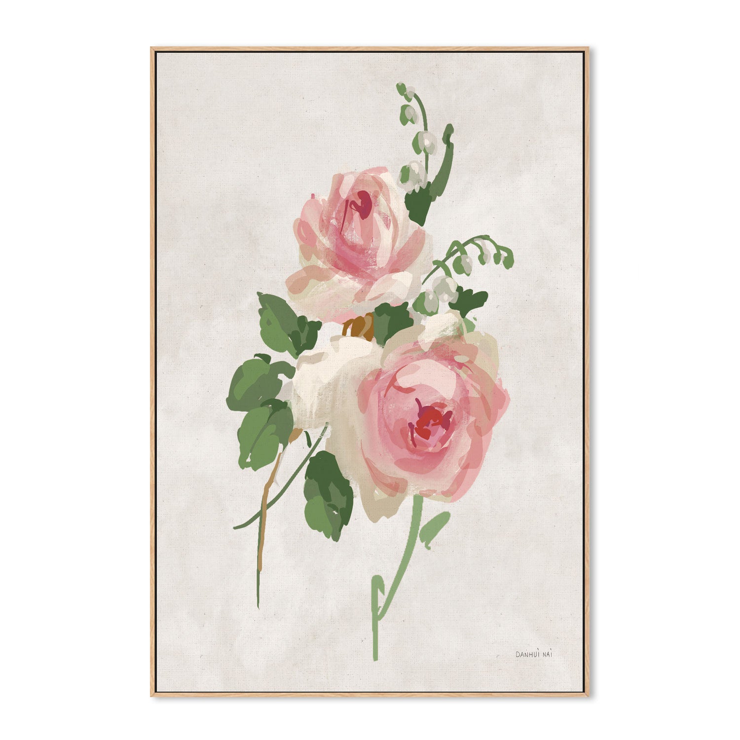 wall-art-print-canvas-poster-framed-Impressionist Garden Neutral Style A , By Danhui Nai-GIOIA-WALL-ART