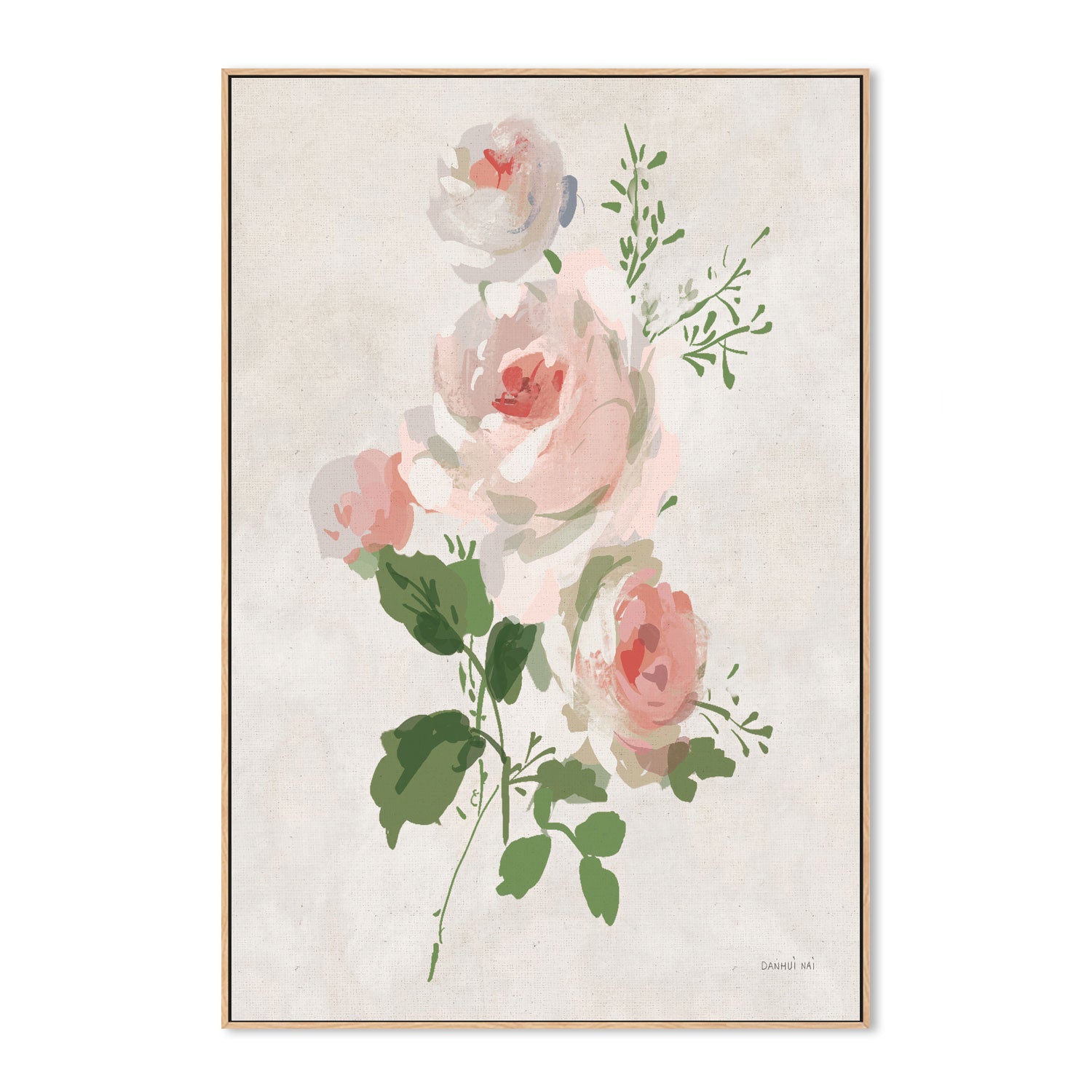 wall-art-print-canvas-poster-framed-Impressionist Garden Neutral, Style D , By Danhui Nai-GIOIA-WALL-ART