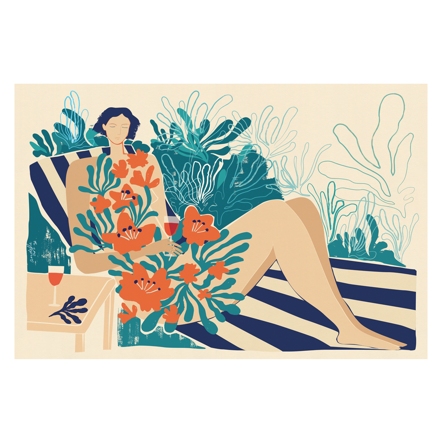 wall-art-print-canvas-poster-framed-In Matisse's Garden , By Andelle Art-1