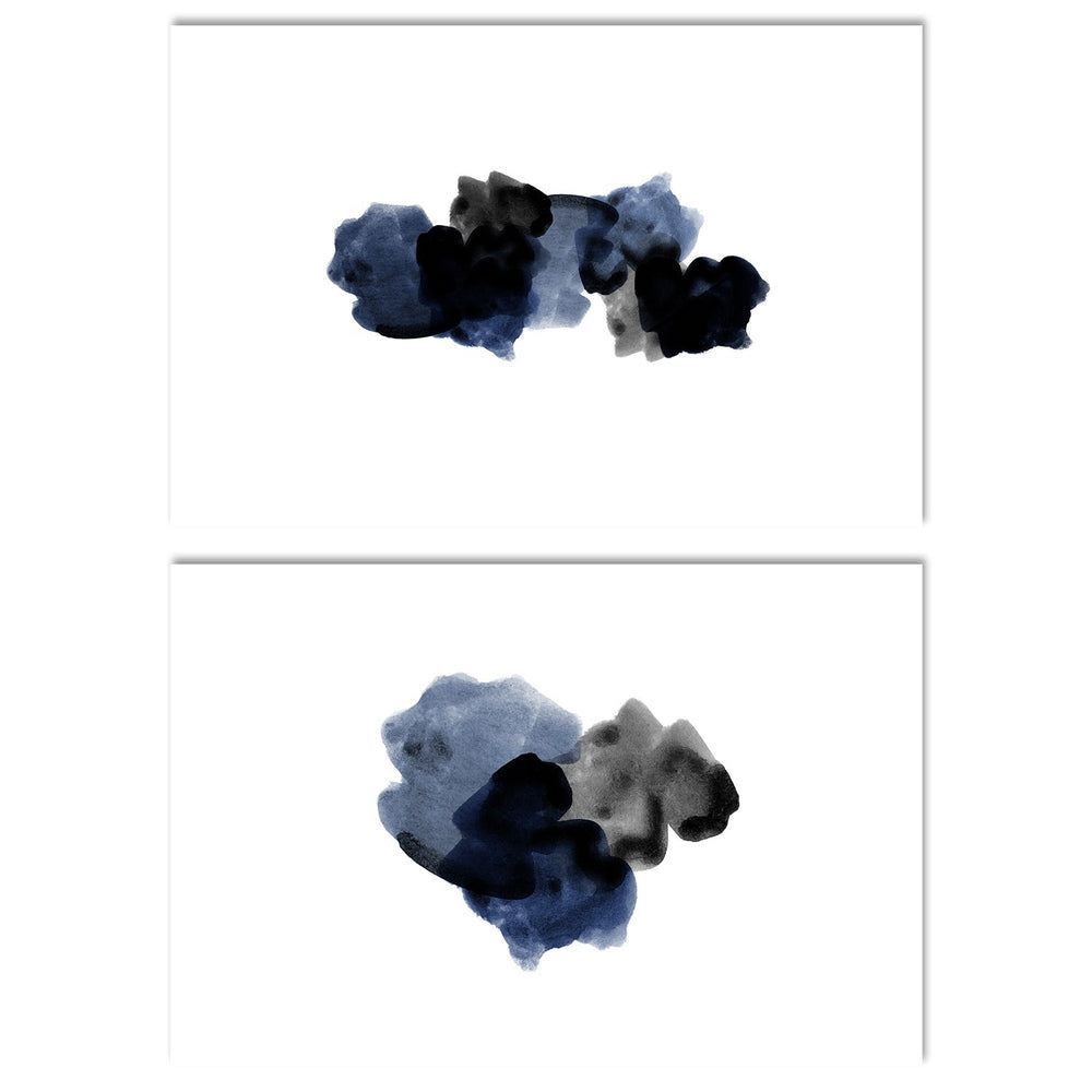 wall-art-print-canvas-poster-framed-Indigo Black, Set Of 2-by-Danushka Abeygoda-Gioia Wall Art