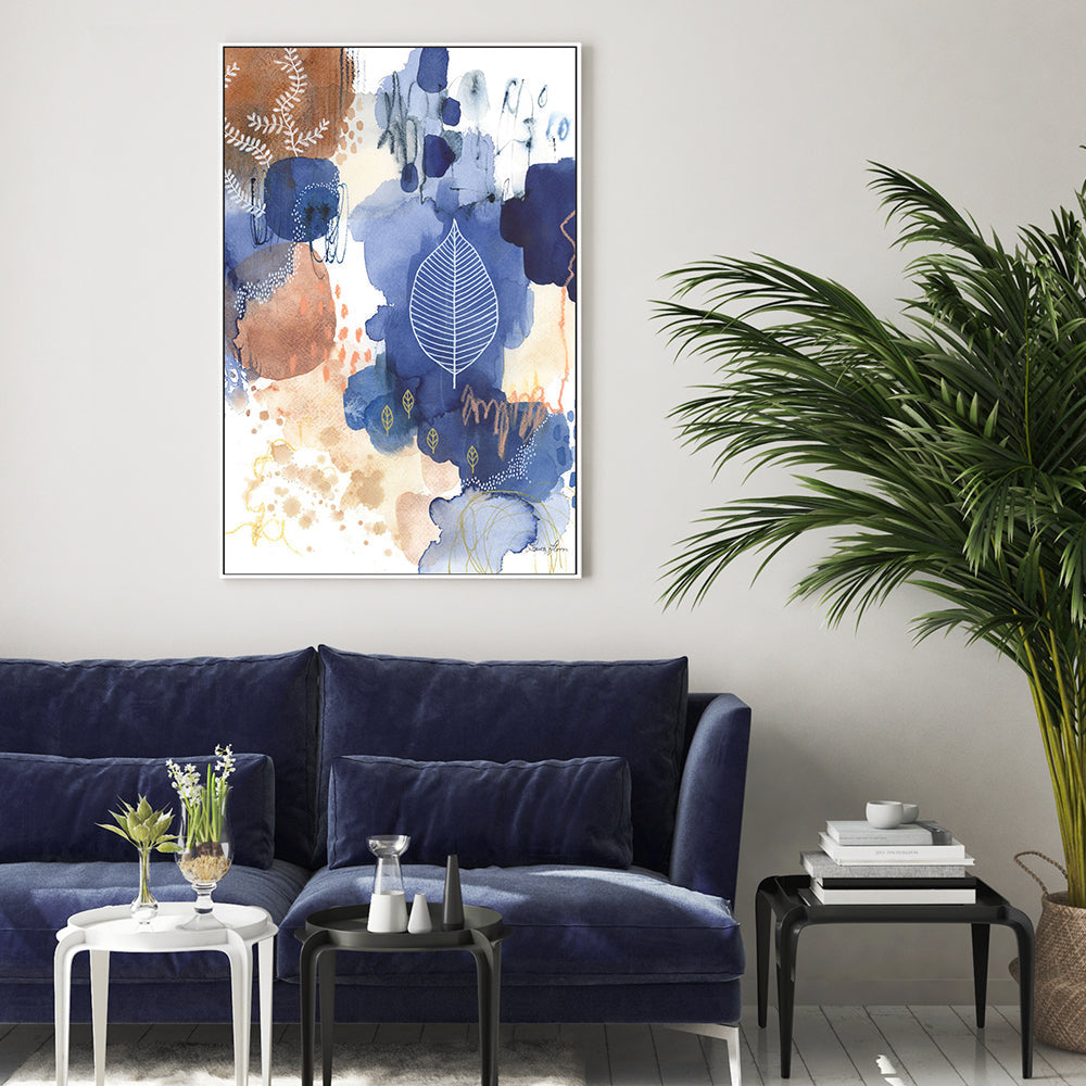 wall-art-print-canvas-poster-framed-Indigo Bliss, Style B-by-Laura Horn-Gioia Wall Art