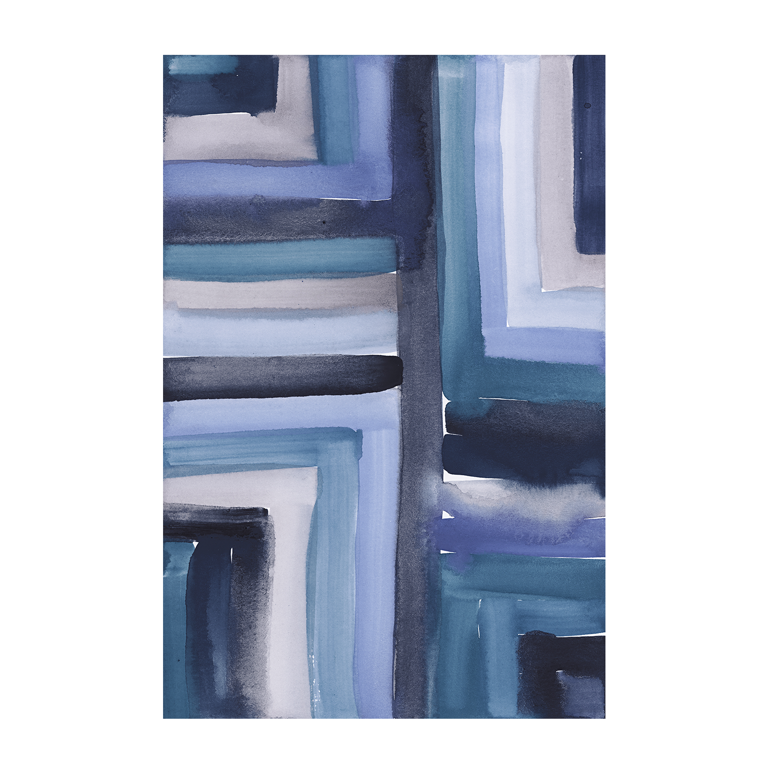 wall-art-print-canvas-poster-framed-Indigo River, Style A & B, Set Of 2 , By Aubrey-9
