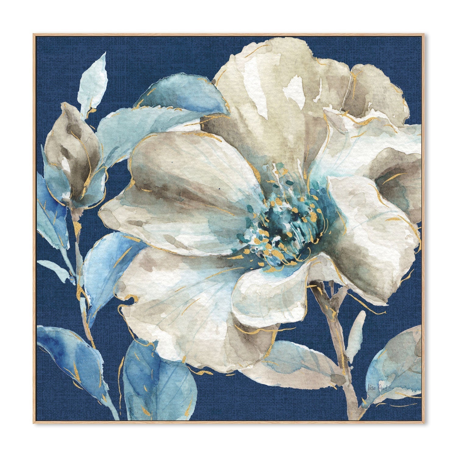 wall-art-print-canvas-poster-framed-Indigold Navy, Style A , By Lisa Audit-GIOIA-WALL-ART