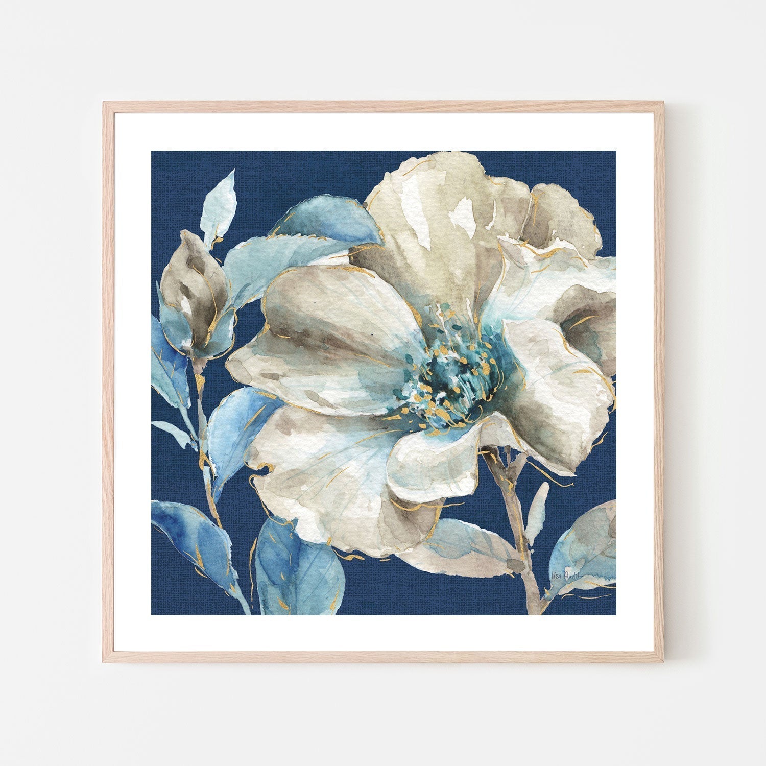 wall-art-print-canvas-poster-framed-Indigold Navy, Style A , By Lisa Audit-GIOIA-WALL-ART
