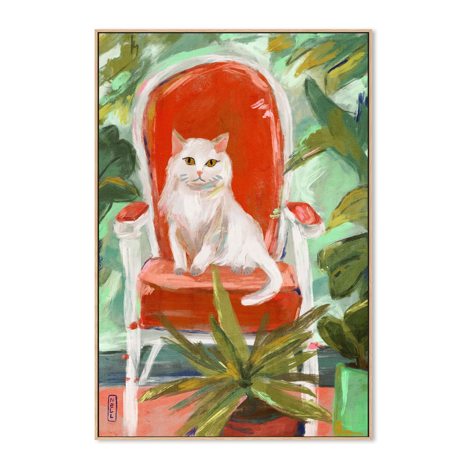 wall-art-print-canvas-poster-framed-Indoor Jungle Cat-4