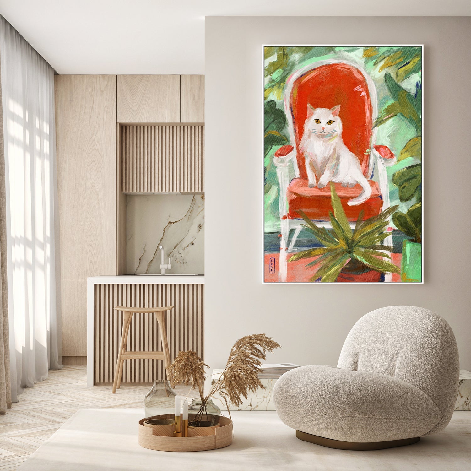 wall-art-print-canvas-poster-framed-Indoor Jungle Cat-7